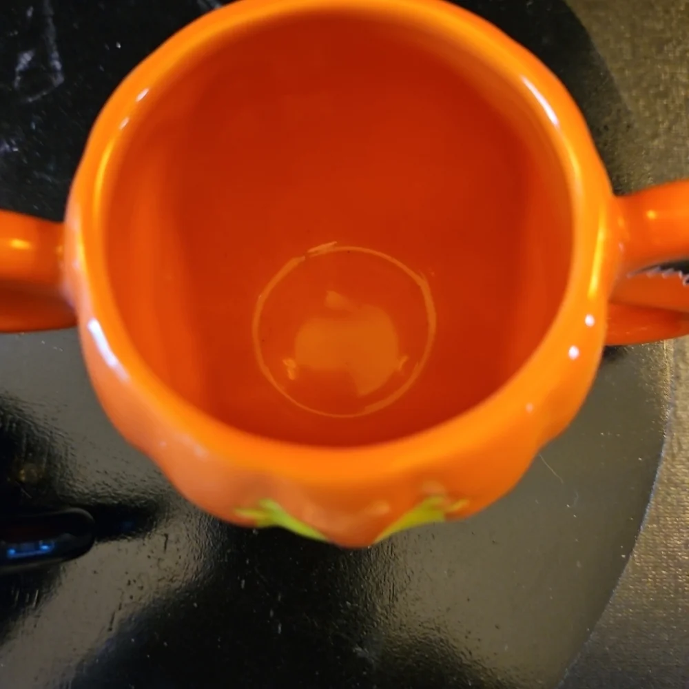 Mickey Mouse Black & Orange Pumpkin Coffee‎ Cups Disneyland Edition